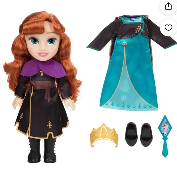 Disney Frozen Anna Fashion Set 12 Inch Doll with 2 Full Outfits - Picture 3 of 7